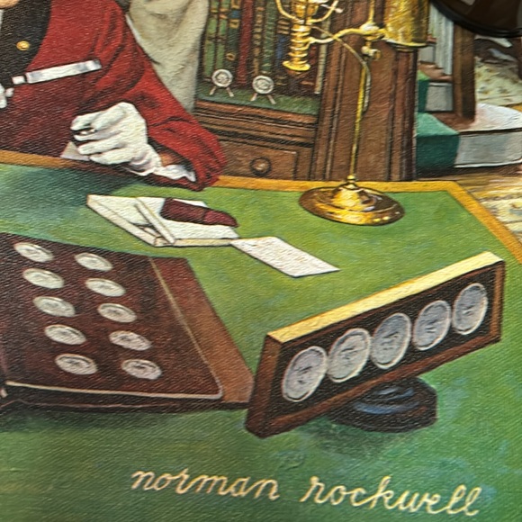 Norman Rockwell The Collector Franklin Mint Limited Edition Print on Canvas - Picture 8 of 12